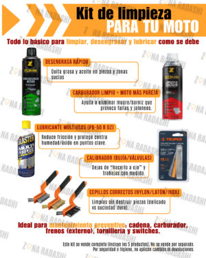 kit limpieza2 kit de limpieza para moto