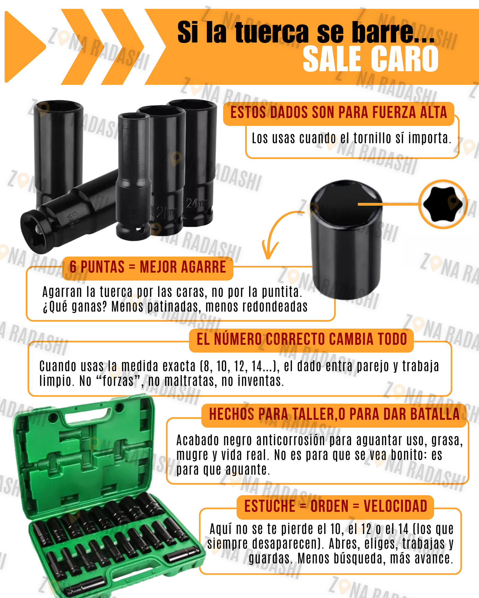función Dados Llaves Vaso 1/2'' para qué sirven los Dados Llaves Vaso 1/2''