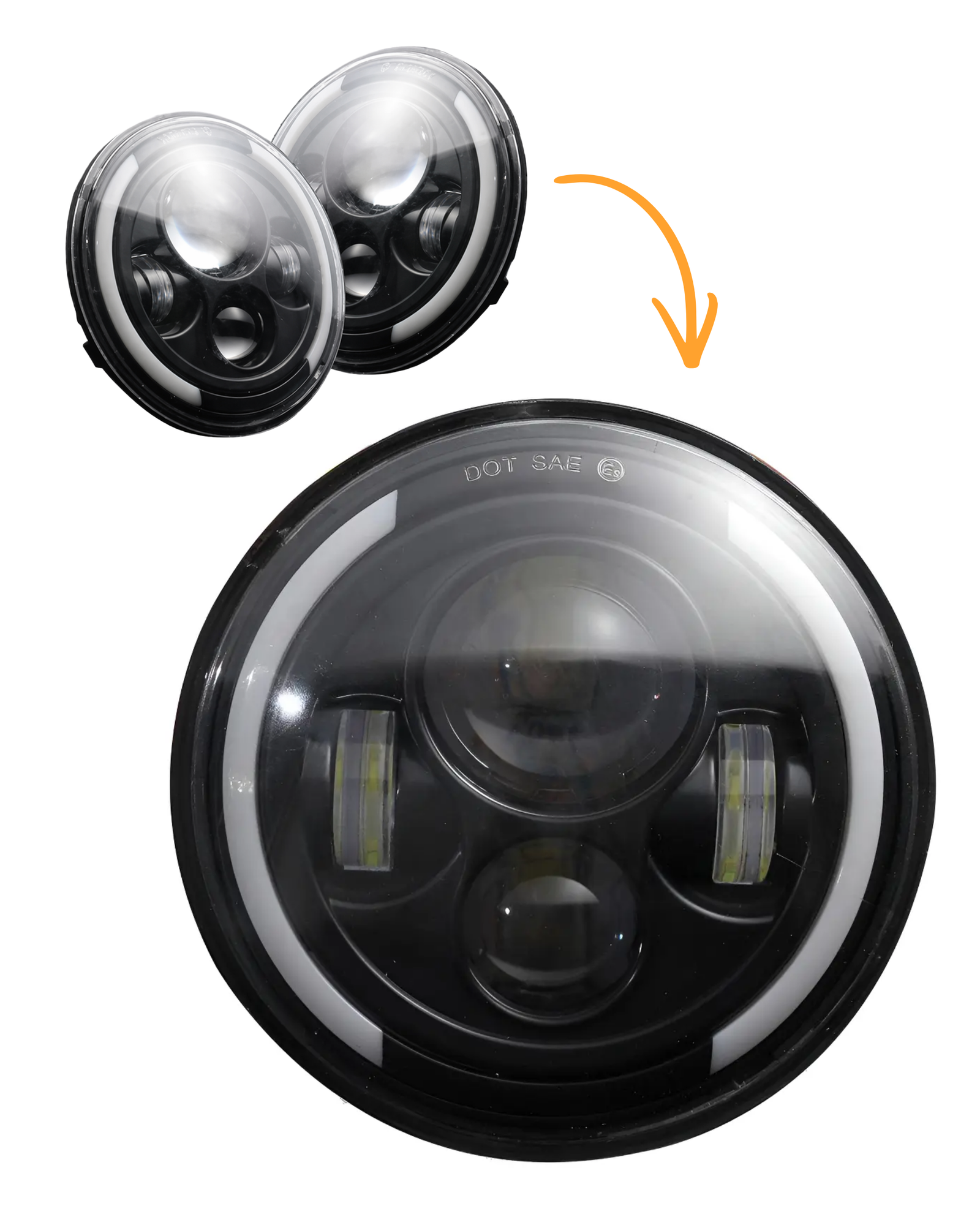 Faro LED 7” para moto