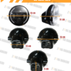 medidas Faro LED 7” para moto