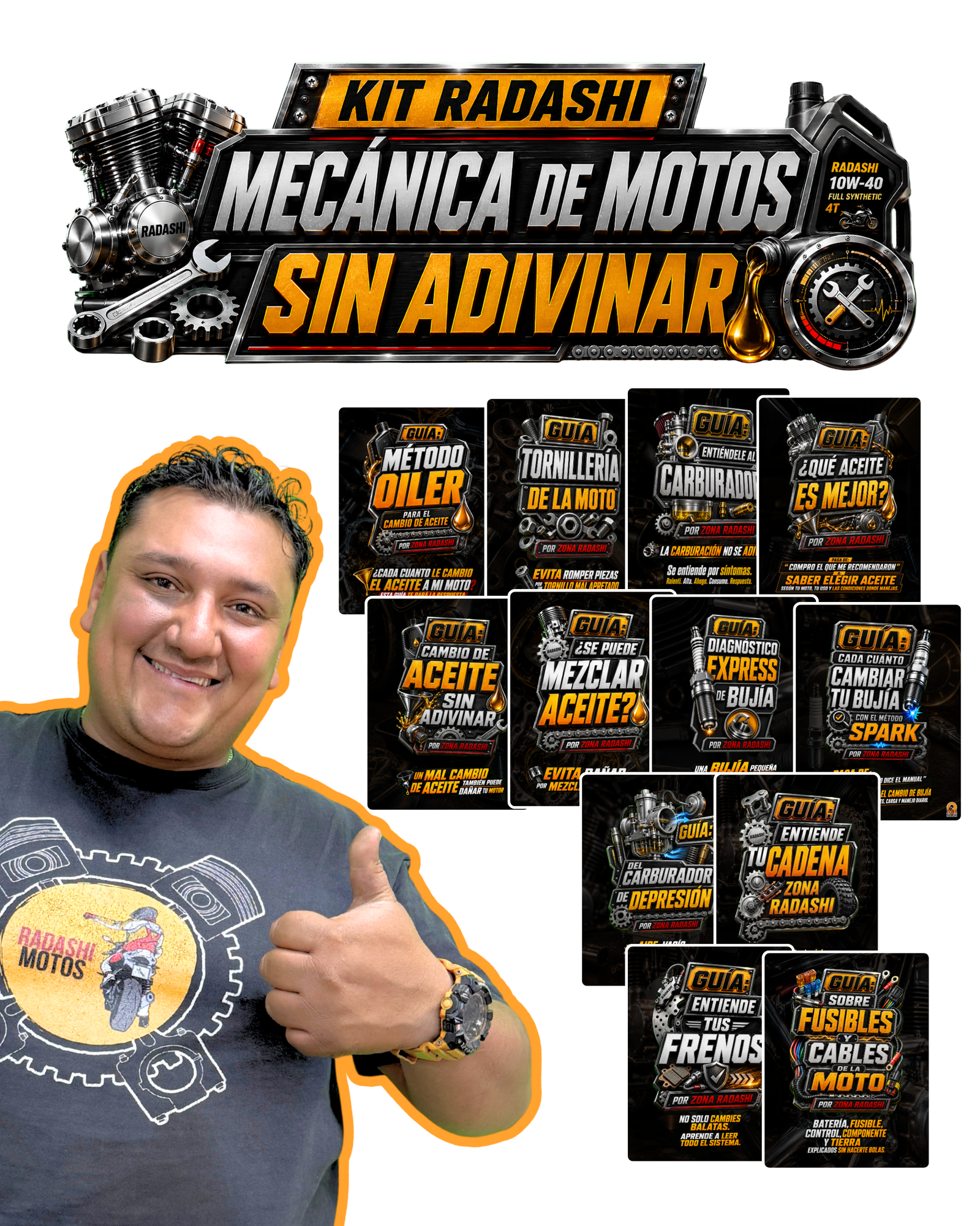 kit radashi 12 guías cuándo cambiar el aceite de mi moto