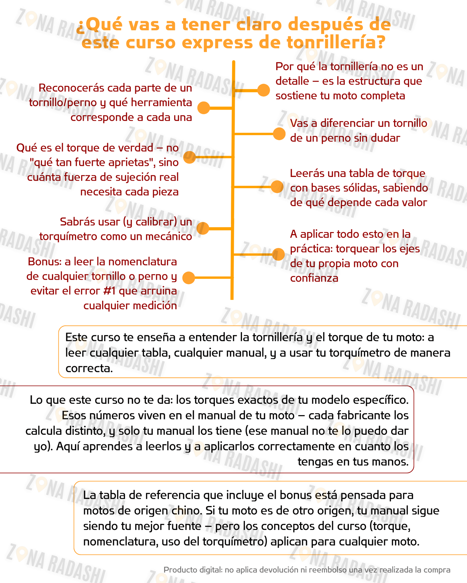 curso tornillería moto