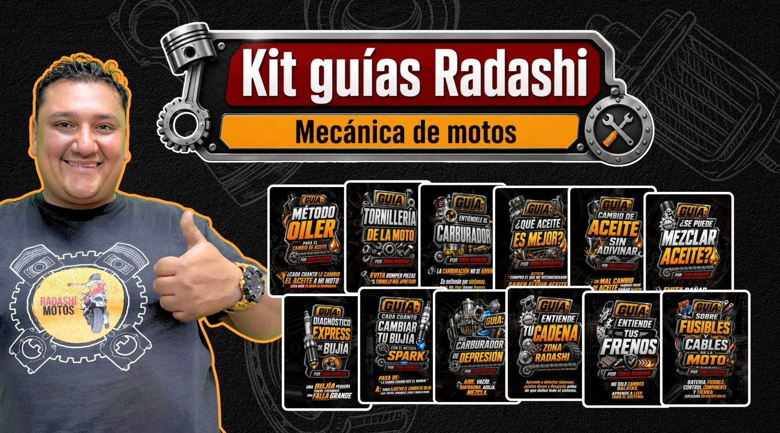 kit guías mecánica de la moto